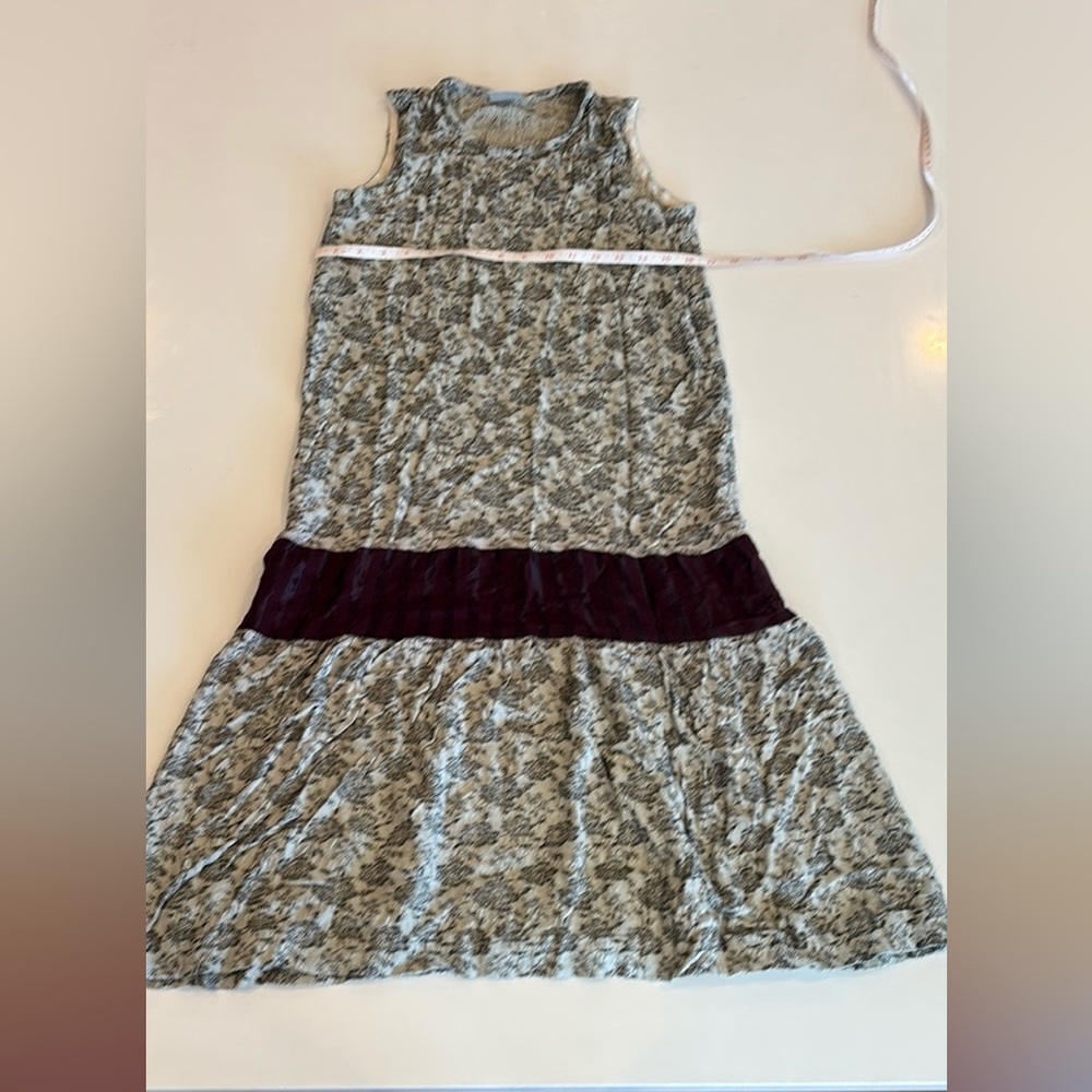 Vintage Sleeveless Midi Dress - Gray and Purple